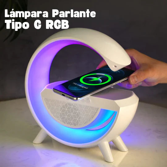 Lampara Parlante G RGB con Carga Inalámbrica (+ 1 Audífono de regalo🎁)