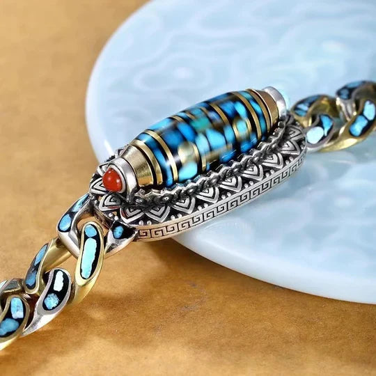 Pulsera DZI del Tibet de 9 Ojos