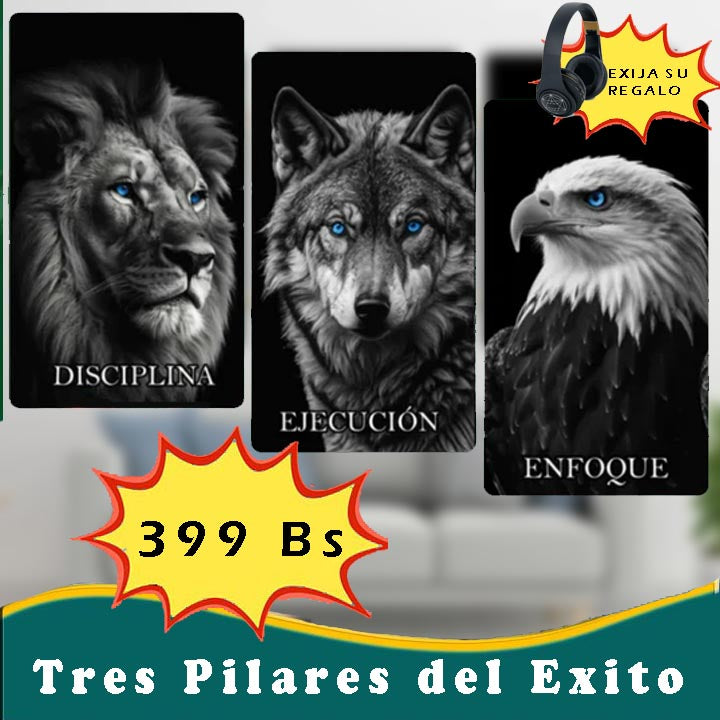 Los Tres Pilares del Éxito (62x44cm) + 1 Audífono de regalo🎁