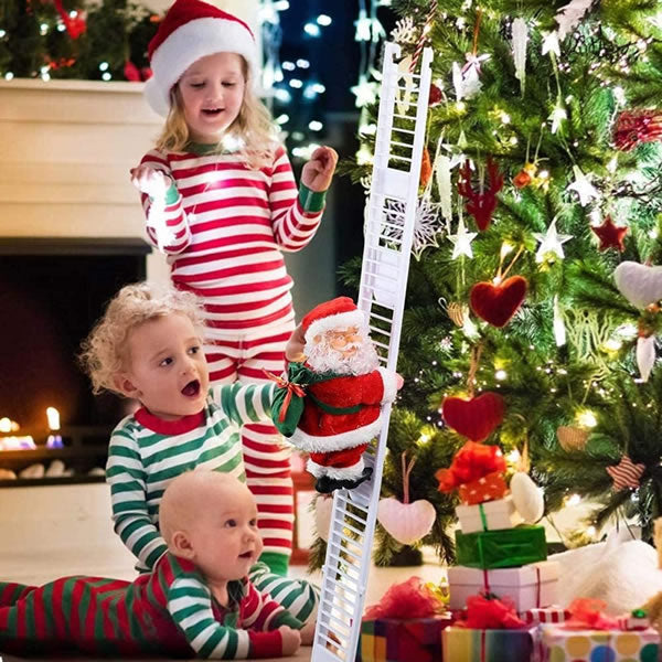 Papá Noel Trepador con Escalera Musical