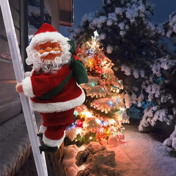 Papá Noel Trepador con Escalera Musical