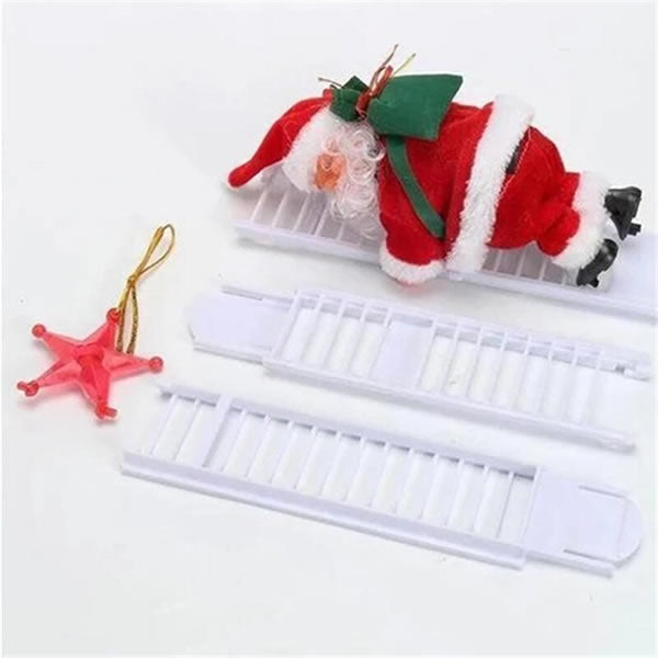 Papá Noel Trepador con Escalera Musical